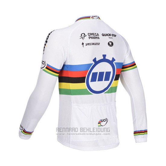 2013 Fahrradbekleidung UCI Weltmeister Lider Quick Step Trikot Langarm und Tragerhose